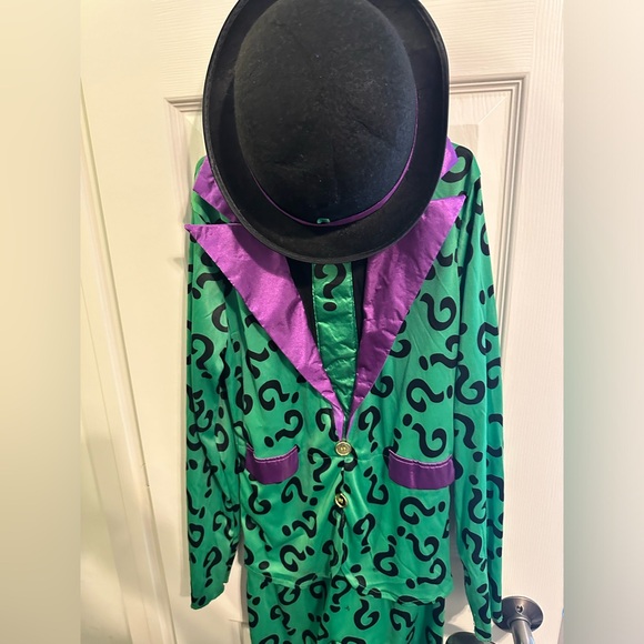 Original Batman Riddler costume for kids size large. - Picture 1 of 6